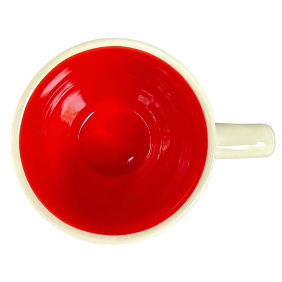 Rae Dunn LOVE Mug Coffee Tea White with Red Letters and Interior Dimples 2017 OG - Picture 8 of 12